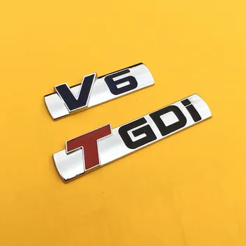 1 Бр. ТУРБО TGDI T GDI V6 3D Метален Логото на Автомобилна Емблема на Иконата стикер с Турбокомпресор с дъска странична емблема на автомобили стикер