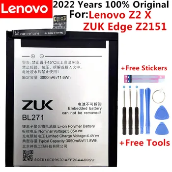 100% Оригинална Батерия BL271 за Lenovo Z2 X/ZUK Edge Z2151 akku Li-ion 3050 ма Качествени Сменяеми Батерии + Безплатни Инструменти