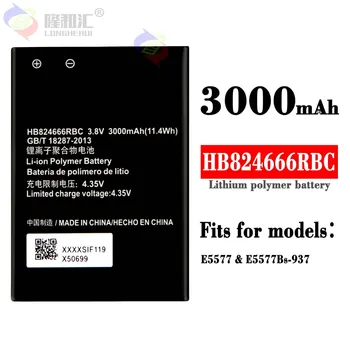 100% Оригинална батерия на Хуа Уей HB824666RBC Реалния Капацитет 3000 mah За Huawei E5577 E5577Bs-937 E5577s-321 WIFI рутер