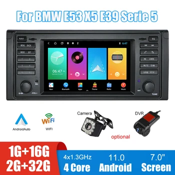 12 В 7-инчов Екран Аудиомагнитолы Автомобилни Android MP5 Плейър, MP3, GPS Навигация FM Трансмитер DVR Камера Авто Радио За BMW E53 X5 Серия 5 E39