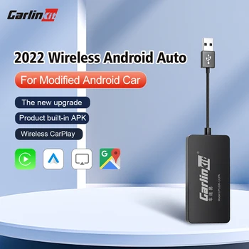 2022 CarlinKit Безжичен и Кабелен Android Авто Apple CarPlay Донгл USB Адаптер Mirrorlink За Модифициран Android Автомобил на Екрана на iPhone
