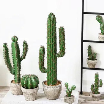 38-43 см Изкуствени Cactus Растения Декорация на Дома, Тропически Фалшиви Сочни Озеленяване Хотел Градина Вечерни Аксесоари За Дома