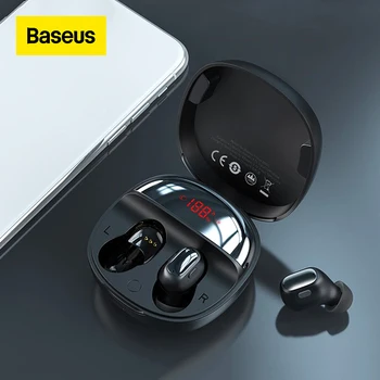 Baseus TWS Bluetooth Слушалки WM01 Плюс Безжични Слушалки Bluetooth 5,0 Спортни Водоустойчиви Слушалки с Led Дисплей Батерия