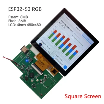 ESP32 S3 RGB LCD екран Прогнозна такса DevKit RGB565 LVGL