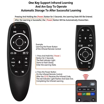 G10 Pro 2,4 G Безжична Въздушна Мишка Гласова Дистанционно Управление Гироскопическое Наблюдение на Играта IR Обучение за Android TV BOX С USB Приемник