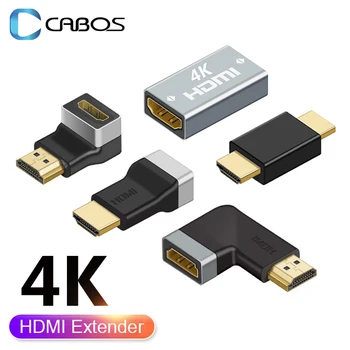 HDMI-Съвместим удължителен кабел 4 Към 60 Hz Адаптер HDMI Кабел Правоъгълен Конвертор За PC TV Скоростна Монитор HDMI2.0 От един мъж към една жена на Жена