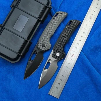 LEMIFSHE нов Истински K110/M390 Сгъваем Нож Открит Микарта Титан Сплав Дръжка Открит Инструмент За Къмпинг Нож