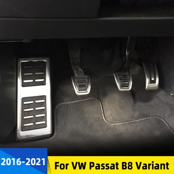Lilmanta Покриване на Педалите на Колата Педала на Спирачката стъпенките за Volkswagen VW Passat B8 Вариант 2016 2017 2018 2019 2020 2021 AT MT