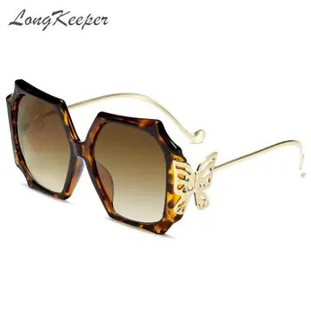 LongKeeper Дамски Слънчеви Очила с Пеперуда UV400 Маркови Дизайнерски Висококачествени Градиентные Слънчеви Очила Дамски oculos de sol за Шофиране