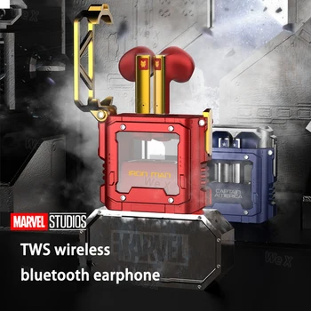 Marvel Iron Man TWS Безжични Слушалки Bluetooth Слушалки Стерео Слушалки Бас Слушалки Интелигентно Сензорно Управление намаляване на шума