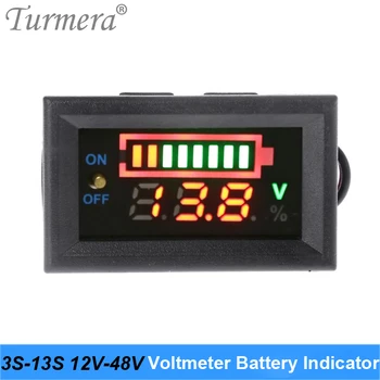 Turmera 12 24 36 48 60 В Литиева Батерия Lifepo4 Led Волтметър Дисплей с Ключа Батерия за Кола 12 v и Отвертка