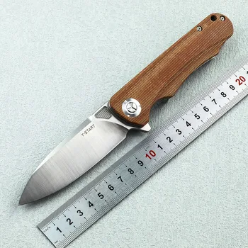 Y-START LK5030 D2 Нож Сгъваем Нож Открит Къмпинг, Лов EDC Ножове Керамични Лагери за Миене Бельо Микарта Дръжка