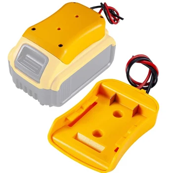 Адаптер Батерии Oein за Dewalt 18V 20V MAX Държач Зарядно устройство за Батерията Гнездо за Прикрепване на Хранене с 14 Калибрами Роботизирана електрически Инструменти жълт