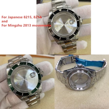 Аксесоари за часовници Часовници е от неръждаема стомана 39,5 мм Корпус от сапфир стъкло Каишка за часовник 8215 и механизъм Mingzhu 2813
