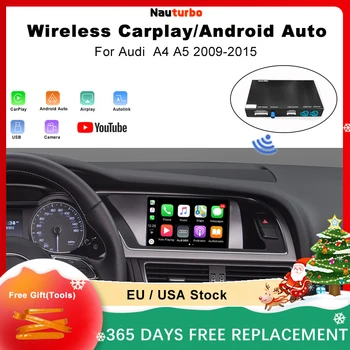 Безжичен интерфейс на Apple CarPlay Android авточасти за Audi A4 A5 2009-2015, с функция за възпроизвеждане на автомобила AirPlay Mirror Линк в Youtube