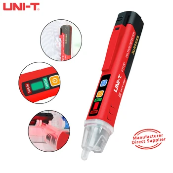 Безконтактен писалка за проверка на напрежението на променлив ток UNIT UT12D, регулируема чувствителност, двубандов 12-1000 В/90-1000 В Резултат на тел