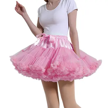 Дамски долната пола за възрастни, пищната пола-пакетче, многослойни балетные фатиновые долни поли, рокля, костюм, долната пола с Дължина 16 см.