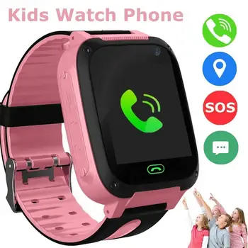 Детски Смарт Часовник е Водоустойчив със Сензорен Екран, Камера, Сим-Карта, Телефон За провеждане на Разговори, S4, Умни Часовници с Осветление на GPS Локатор За IOS и Android
