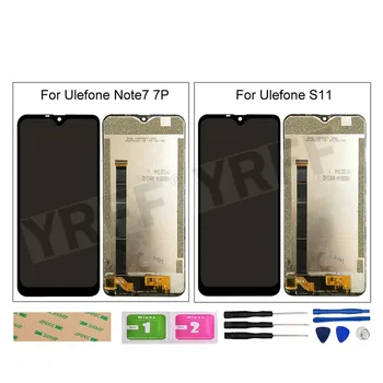 За Ulefone Note 7 LCD дисплей За Ulefone Note 7P Филм със сензорен екран В Събирането на Ремонт За телефон Ulefone S11 6,1 