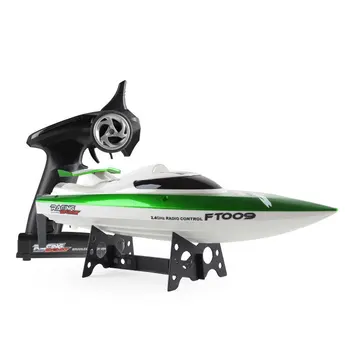 [Забавно] 2,4 Ghz 4CH 30 км/ч Дистанционно управление на Високоскоростна състезателна играчка лодка RC Състезателна лодка Гребная модел на 150 М Разстояние управление играчка