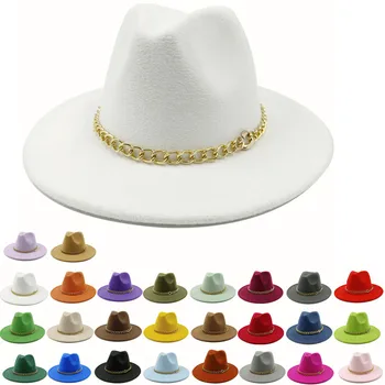 Лилав филц шапки с широка периферия, Панама, фетровая шапка за мъже, джаз шапка, горната църковна шапка, британски женски филц шапки за мъже шапка с жените