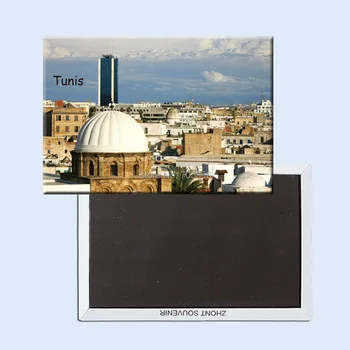 Магнити за хладилник 78*54 мм, Тунис-Град Тунис Пътуване Твърди Магнити За Хладилник 20848