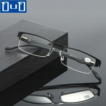 Метална Дограма за Мъжки Очила За четене в Полурамке Реколта Бизнес Очила За Далекогледство Мъжки слънчеви Очила За четене + 1,0 ~ 4,0