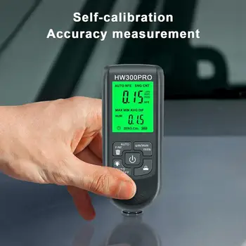 Нов Измерител на Дебелината на Боята Цифров Измерител За Автомобилни Покритие Дебелометрия Тестер за Измерване на Дълбочината на Боя С LCD Екран