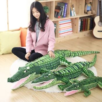 Нов Прием на 100-165 см плюшена играчка В Реалния Живот Алигатор Плюшени Играчки Моделиране на Крокодил Кукли Ceative Възглавница За Деца Подаръци