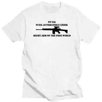 Нова Висококачествена мъжки ежедневни градинска тениска Fn Fal Риза Дясната ръка на Свободния свят 308 Нато Британската пушка L1A1 Te