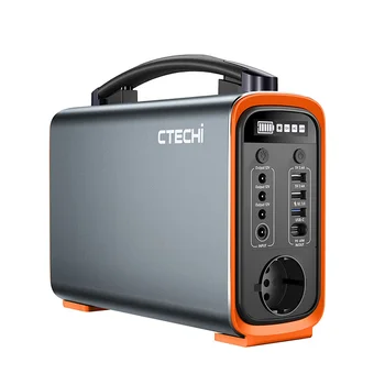 Преносима електрическа Централа CTECHi 240 Wh LiFePO4 Слънчев Генератор с 200 W AC / DC / USB/ USB-C Мобилен Източник на Захранване за Пътуване на открито