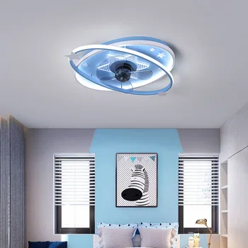 Фен светлина детска стая тавана лампа, спалня, баня светлина модерен прост скандинавски творчески безшумен вентилатор светлина вентилатор лампа